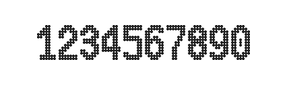 7×13数字点阵字体 ddN713BA1473