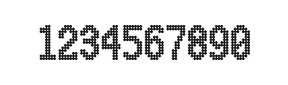 7×13数字点阵字体 ddN713BA1474