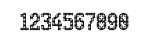 7×13数字点阵字体 ddN713BA1475