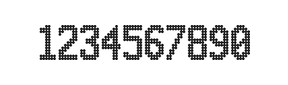 7×13数字点阵字体 ddN713BA1479
