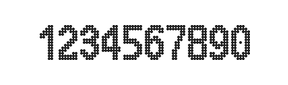 7×13数字点阵字体 ddN713BA1481