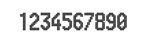 7×13数字点阵字体 ddN713BA1483