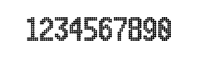 7×13数字点阵字体 ddN713BA1489