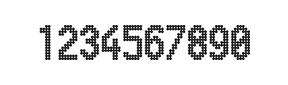 7×13数字点阵字体 ddN713BA1490