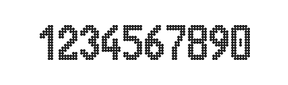 7×13数字点阵字体 ddN713BA1493