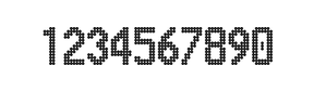 7×13数字点阵字体 ddN713BA1497
