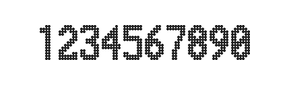7×13数字点阵字体 ddN713BA1498