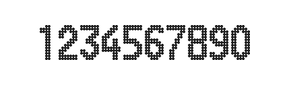 7×13数字点阵字体 ddN713BA1501