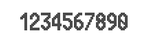 7×13数字点阵字体 ddN713BA1509