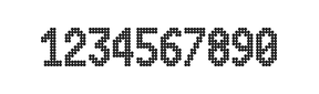 7×13数字点阵字体 ddN713BA1511