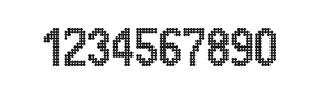 7×13数字点阵字体 ddN713BA1515