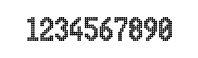 7×13数字点阵字体 ddN713BA1516