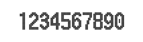 7×13数字点阵字体 ddN713BA1520