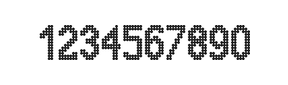 7×13数字点阵字体 ddN713BA1522