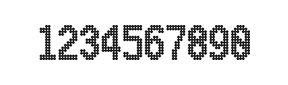 7×13数字点阵字体 ddN713BA1524