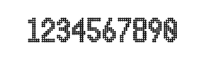 7×13数字点阵字体 ddN713BA1530