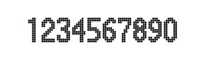 7×13数字点阵字体 ddN713BA1540