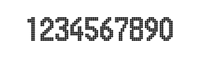 7×13数字点阵字体 ddN713BA1546