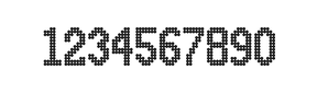 7×13数字点阵字体 ddN713BA1547