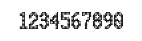 7×13数字点阵字体 ddN713BA1549