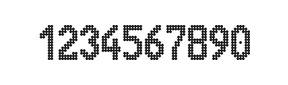 7×13数字点阵字体 ddN713BA1552
