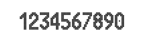 7×13数字点阵字体 ddN713BA1558