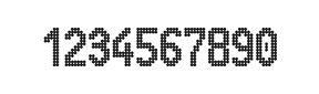7×13数字点阵字体 ddN713BA1560