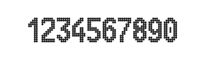 7×13数字点阵字体 ddN713BA1561