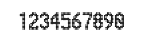7×13数字点阵字体 ddN713BA1565