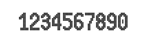 7×13数字点阵字体 ddN713BA1566