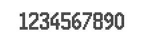 7×13数字点阵字体 ddN713BA1568