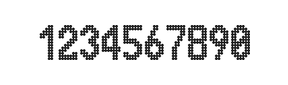 7×13数字点阵字体 ddN713BA1569