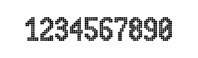 7×13数字点阵字体 ddN713BA1570