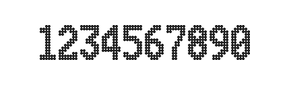 7×13数字点阵字体 ddN713BA1571