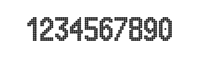 7×13数字点阵字体 ddN713BA1576