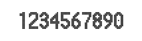 7×13数字点阵字体 ddN713BA1577