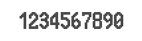 7×13数字点阵字体 ddN713BA1580