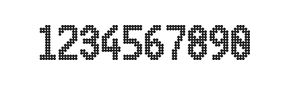 7×13数字点阵字体 ddN713BA1582