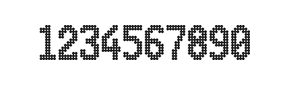 7×13数字点阵字体 ddN713BA1583