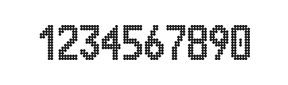 7×13数字点阵字体 ddN713BA1586