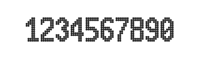 7×13数字点阵字体 ddN713BA1590