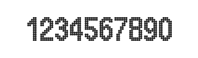 7×13数字点阵字体 ddN713BA1596