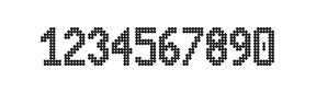 7×13数字点阵字体 ddN713BA1604