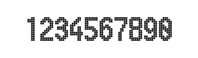 7×13数字点阵字体 ddN713BA1606