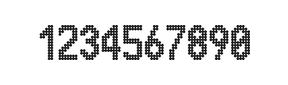 7×13数字点阵字体 ddN713BA1608