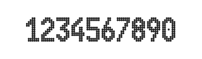 7×13数字点阵字体 ddN713BA1611
