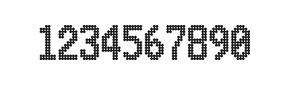 7×13数字点阵字体 ddN713BA1612