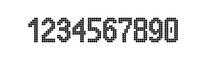 7×13数字点阵字体 ddN713BA1617