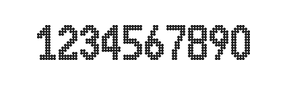 7×13数字点阵字体 ddN713BA1619
