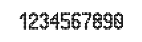 7×13数字点阵字体 ddN713BA1623